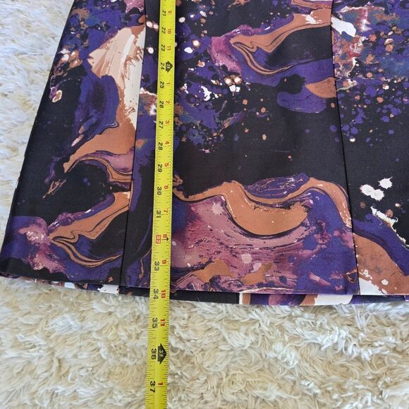 Karen Millen 6 Modern Marble Shift Mini Dress Silk Blend Sleeveless Cocktail - Picture 9 of 9